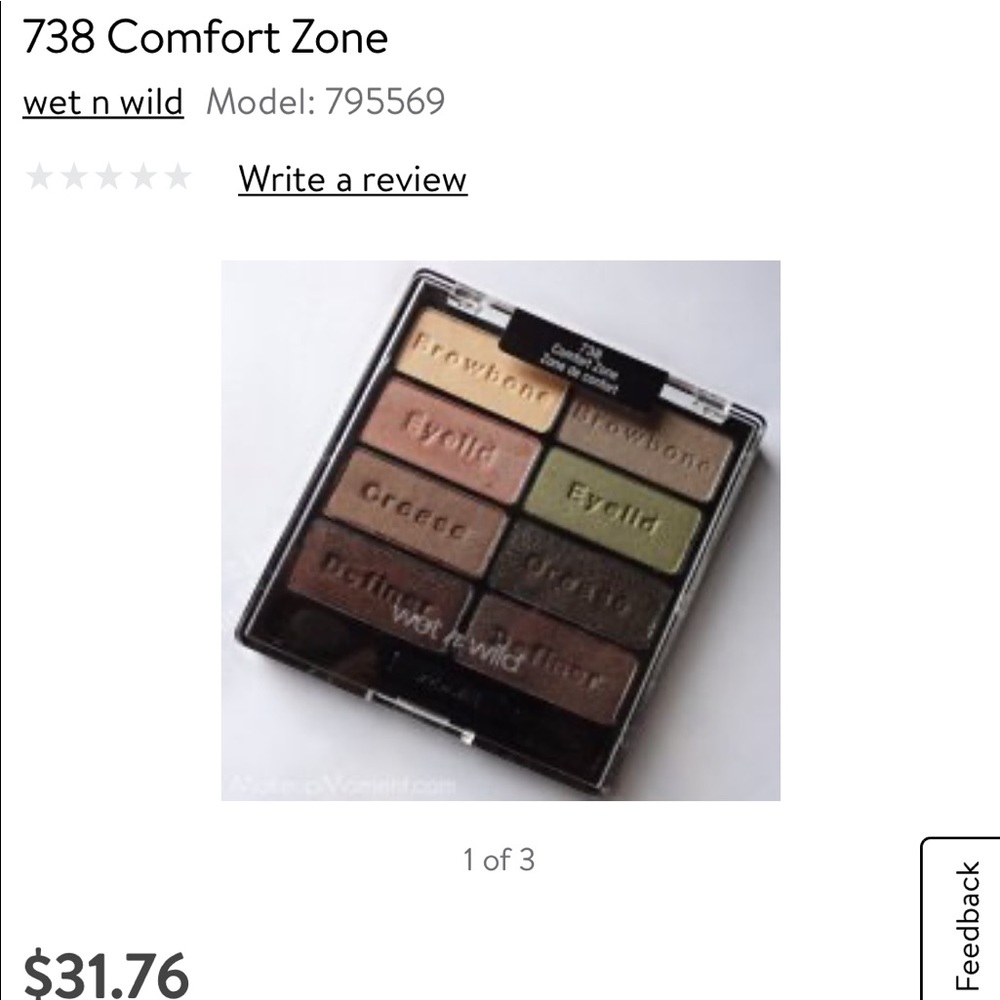 Wet n Wild Eyeshadow 738 Comfort Zone Like New!